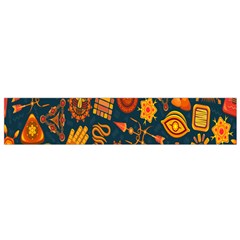 Tribal Ethnic Blue Gold Culture Small Flano Scarf