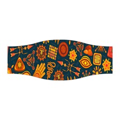 Tribal Ethnic Blue Gold Culture Stretchable Headband