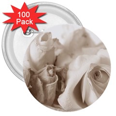 Vintage Rose Shabby Chic Background 3  Buttons (100 Pack) 