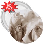 Vintage Rose Shabby Chic Background 3  Buttons (100 pack)  Front