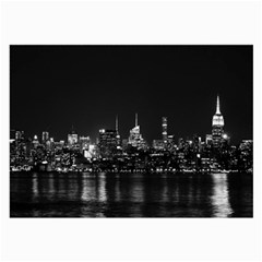 New York Skyline Large Glasses Cloth (2-side) by Celenk