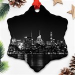 New York Skyline Snowflake Ornament (Two Sides) Front