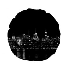 New York Skyline Standard 15  Premium Round Cushions by Celenk