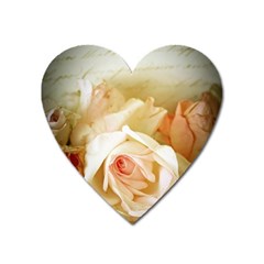 Roses Vintage Playful Romantic Heart Magnet by Celenk