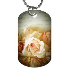 Roses Vintage Playful Romantic Dog Tag (one Side) by Celenk