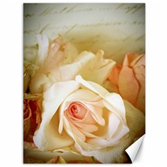 Roses Vintage Playful Romantic Canvas 36  X 48   by Celenk