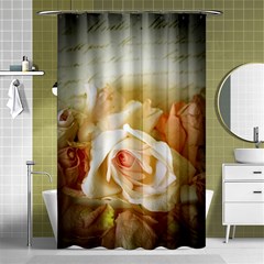 Roses Vintage Playful Romantic Shower Curtain 48  X 72  (small)  by Celenk