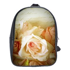 Roses Vintage Playful Romantic School Bag (xl) by Celenk