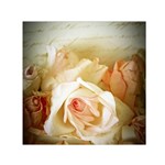 Roses Vintage Playful Romantic Small Satin Scarf (Square) Front