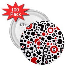 Square Objects Future Modern 2 25  Buttons (100 Pack)  by Celenk