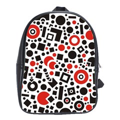 Square Objects Future Modern School Bag (large) by Celenk