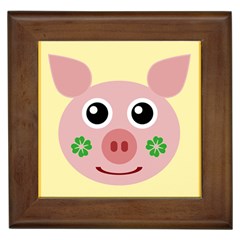 Luck Lucky Pig Pig Lucky Charm Framed Tiles by Celenk