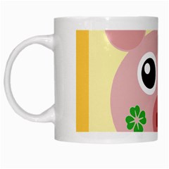 Luck Lucky Pig Pig Lucky Charm White Mugs