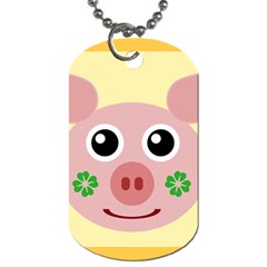 Luck Lucky Pig Pig Lucky Charm Dog Tag (two Sides) by Celenk