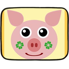 Luck Lucky Pig Pig Lucky Charm Fleece Blanket (mini) by Celenk