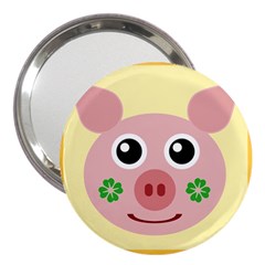 Luck Lucky Pig Pig Lucky Charm 3  Handbag Mirrors by Celenk