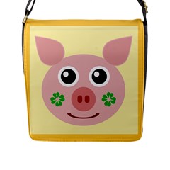 Luck Lucky Pig Pig Lucky Charm Flap Messenger Bag (l)  by Celenk