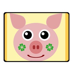 Luck Lucky Pig Pig Lucky Charm Double Sided Fleece Blanket (small)  by Celenk