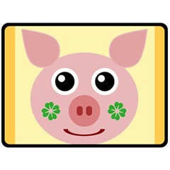 Luck Lucky Pig Pig Lucky Charm Double Sided Fleece Blanket (large)  by Celenk