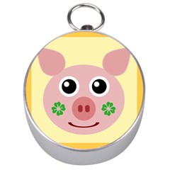 Luck Lucky Pig Pig Lucky Charm Silver Compasses by Celenk