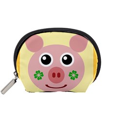 Luck Lucky Pig Pig Lucky Charm Accessory Pouches (small)  by Celenk