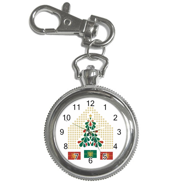 Christmas Tree Present House Star Key Chain Watches