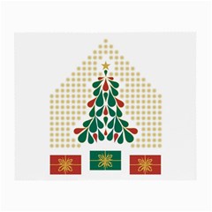 Christmas Tree Present House Star Small Glasses Cloth by Celenk