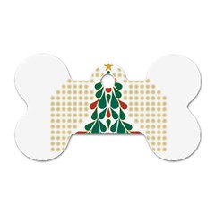 Christmas Tree Present House Star Dog Tag Bone (one Side) by Celenk