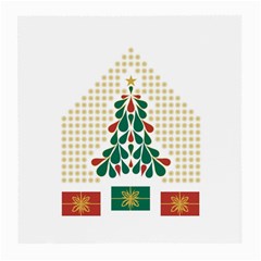 Christmas Tree Present House Star Medium Glasses Cloth by Celenk