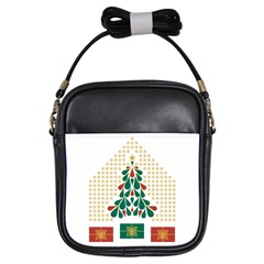 Christmas Tree Present House Star Girls Sling Bags by Celenk