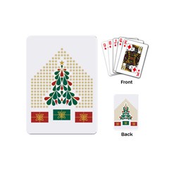 Christmas Tree Present House Star Playing Cards (mini)  by Celenk