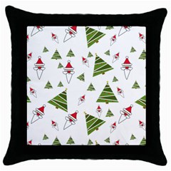 Christmas Santa Claus Decoration Throw Pillow Case (black) by Celenk