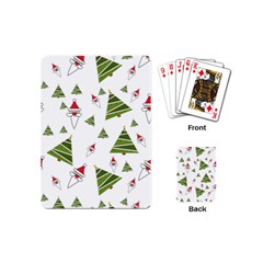 Christmas Santa Claus Decoration Playing Cards (mini)  by Celenk