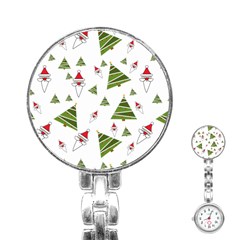 Christmas Santa Claus Decoration Stainless Steel Nurses Watch by Celenk