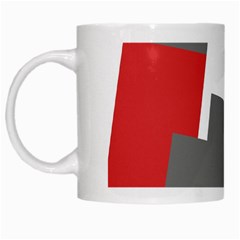 Cross Abstract Shape Line White Mugs