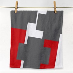 Cross Abstract Shape Line Face Towel