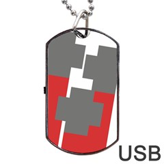 Cross Abstract Shape Line Dog Tag Usb Flash (two Sides) by Celenk