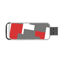 Cross Abstract Shape Line Portable Usb Flash (one Side) by Celenk