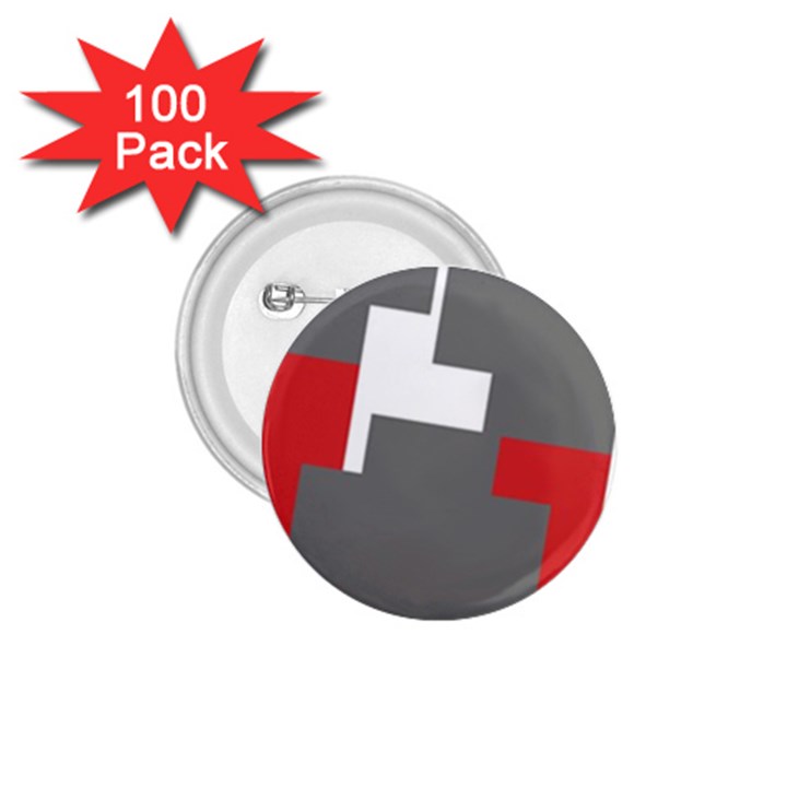 Cross Abstract Shape Line 1.75  Buttons (100 pack) 