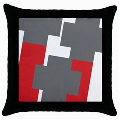 Cross Abstract Shape Line Throw Pillow Case (black) by Celenk