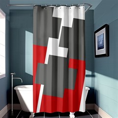 Cross Abstract Shape Line Shower Curtain 36  X 72  (stall)  by Celenk