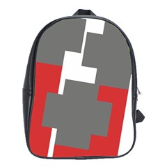 Cross Abstract Shape Line School Bag (xl) by Celenk