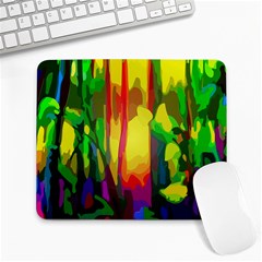 Abstract Vibrant Colour Botany Large Mousepads by Celenk