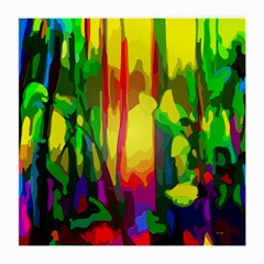 Abstract Vibrant Colour Botany Medium Glasses Cloth by Celenk