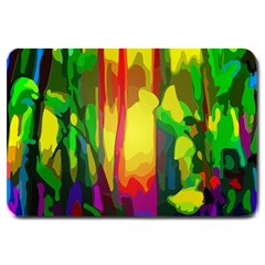 Abstract Vibrant Colour Botany Large Doormat  by Celenk