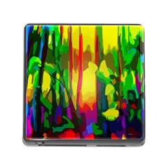 Abstract Vibrant Colour Botany Memory Card Reader (square) by Celenk