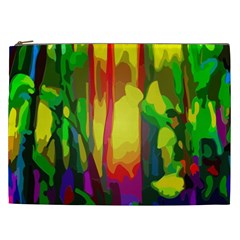 Abstract Vibrant Colour Botany Cosmetic Bag (xxl)  by Celenk