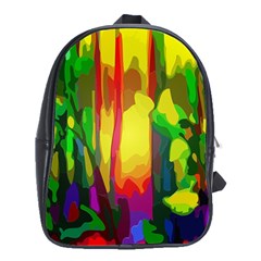 Abstract Vibrant Colour Botany School Bag (xl) by Celenk