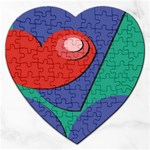 Clipart Portrait Illustration Jigsaw Puzzle (Heart) Front