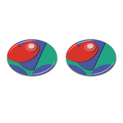 Clipart Portrait Illustration Cufflinks (oval) by Celenk